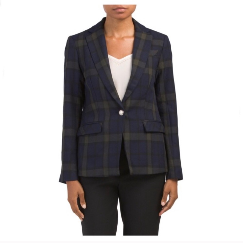 Carolina Belle Plaid or Tartan blazer - XL